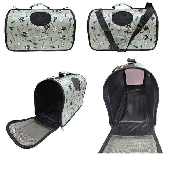 Pet Carrier for Cat, Dog or Other Pets, Cats and Dogs Print - Picture 6 of 7